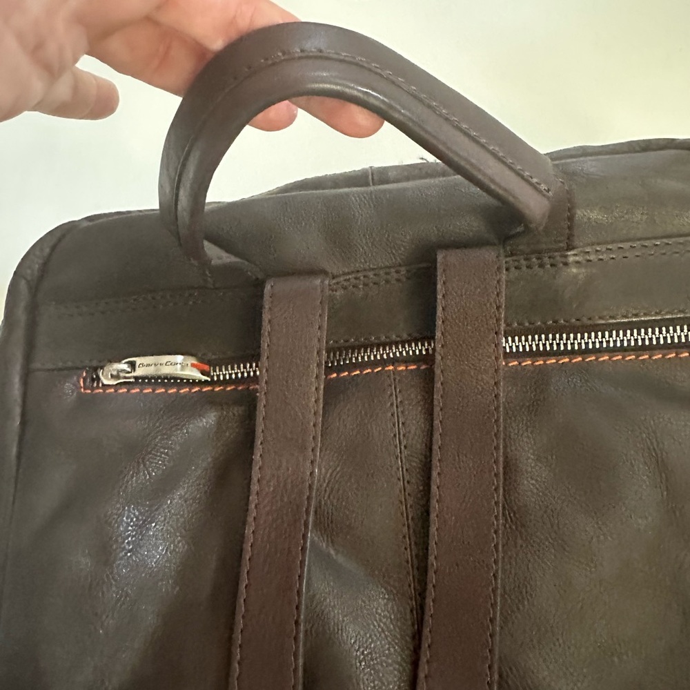 GIANNI CONTI - BROWN LEATHER BACKPACK - Picture 5 of 14